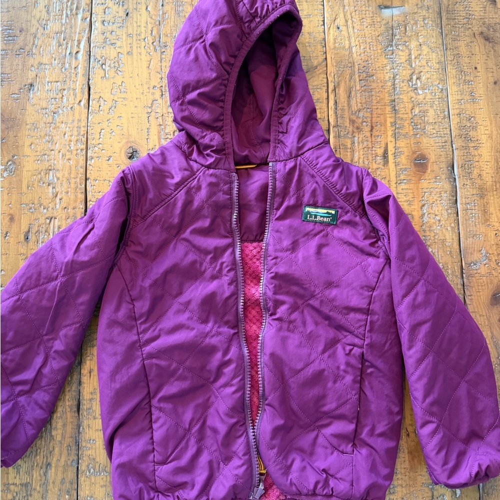 L.L. Bean Kids Magenta Puffer Jacket